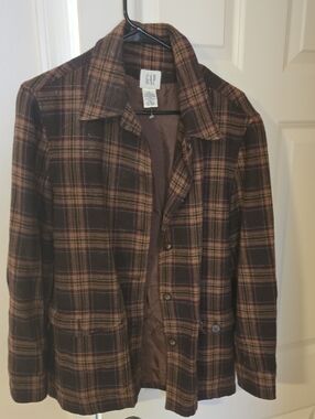 GAP Men's Brown Plaid Field Jacket